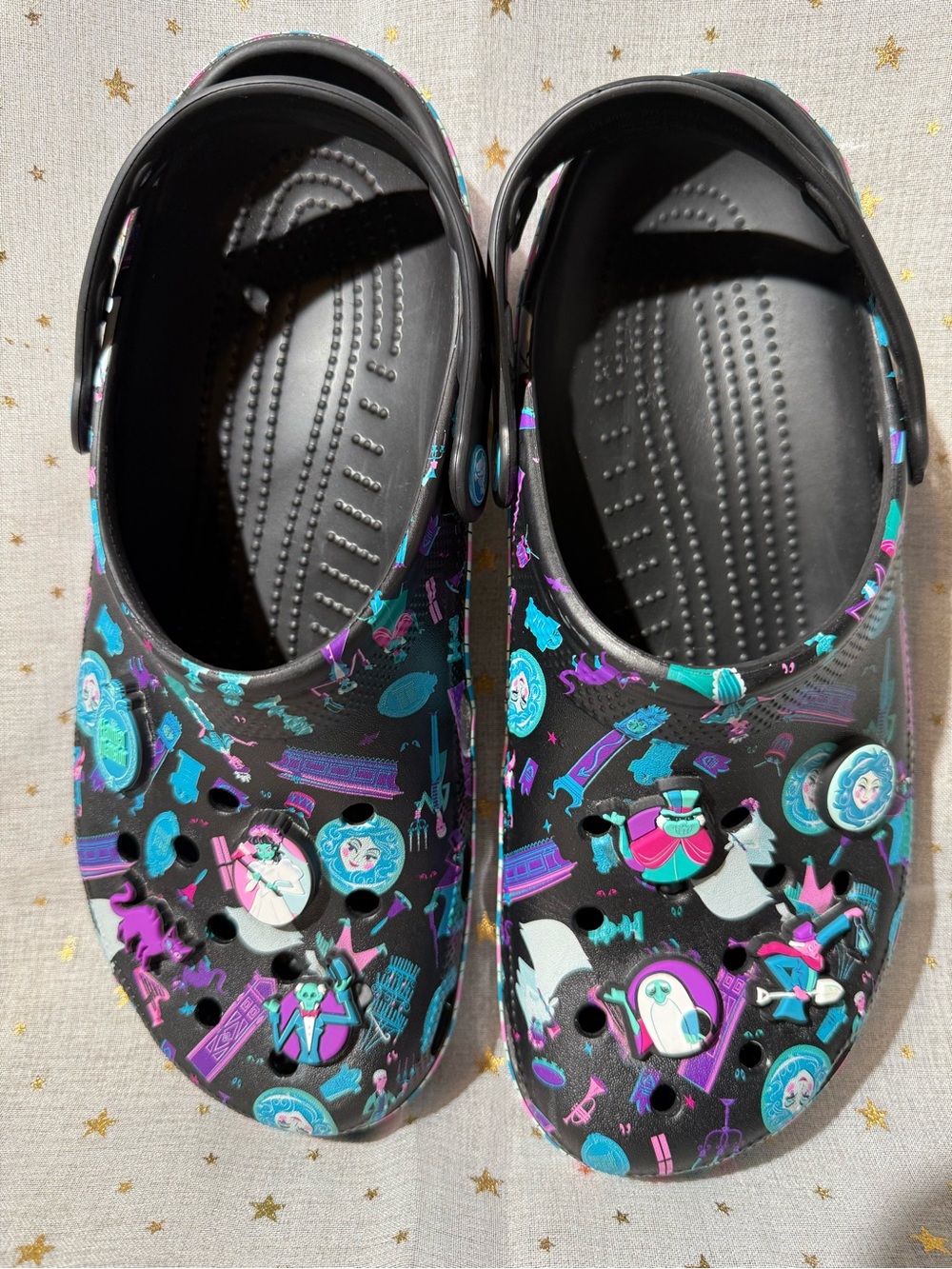 DISNEY HAUNTED MANSION MADAME LEOTA CROCS  CLOGS SLIDE SHOES Size 11 Men
